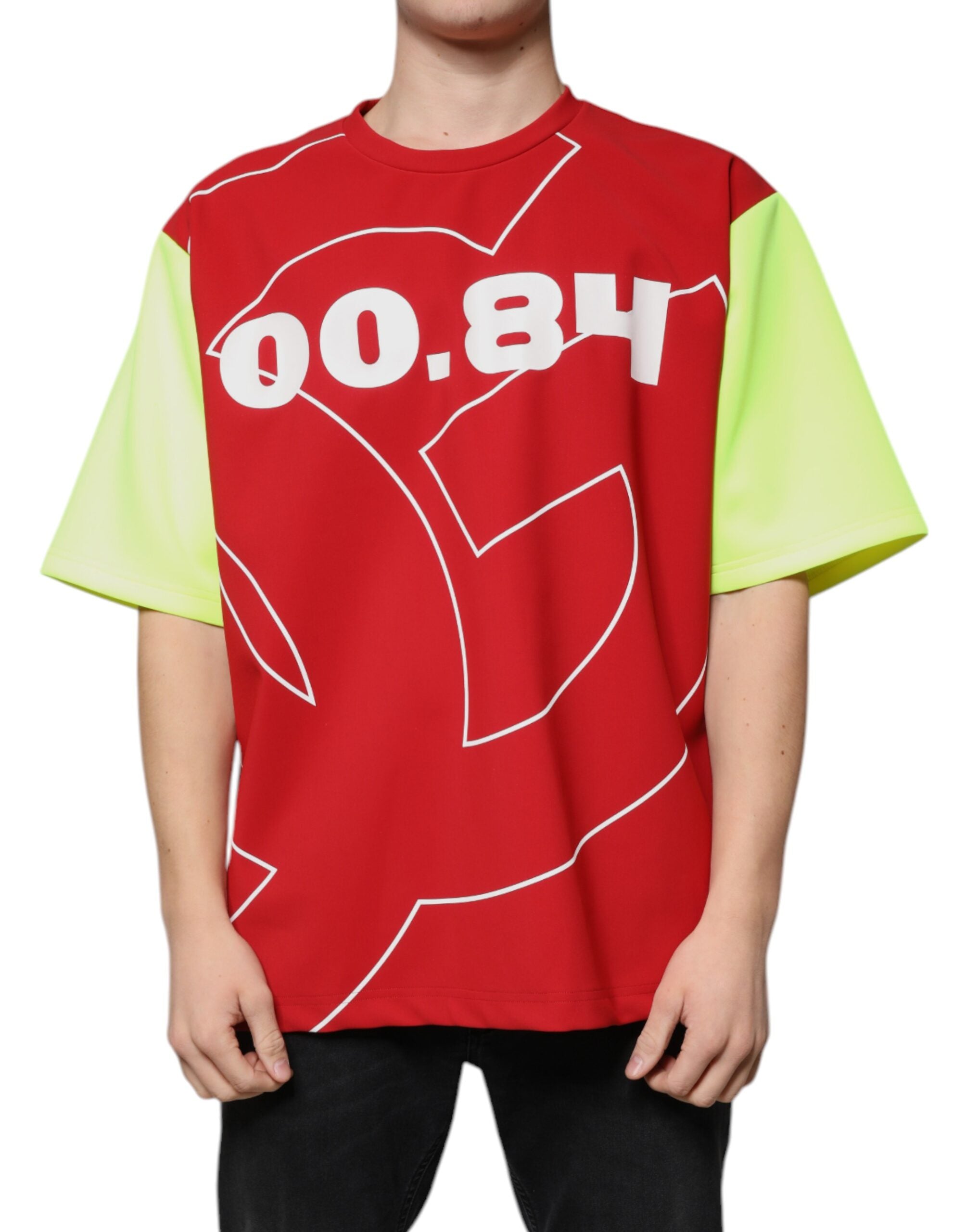 Dolce & Gabbana Men's Multicolor Logo Cotton Crew Neck T-Shirt