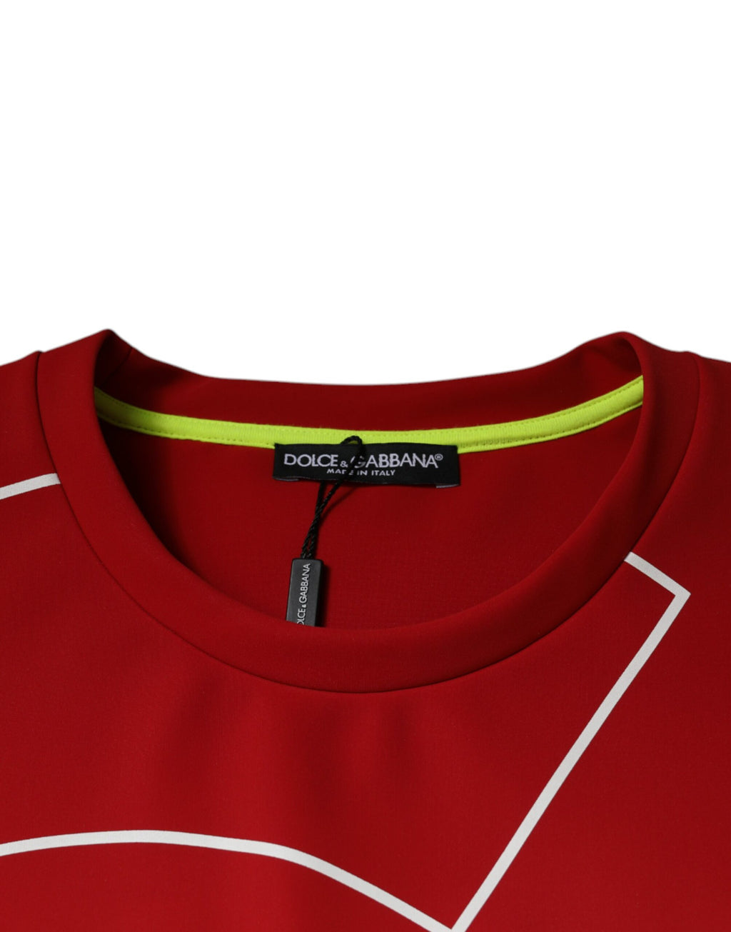 Dolce & Gabbana Men's Multicolor Logo Cotton Crew Neck T-Shirt