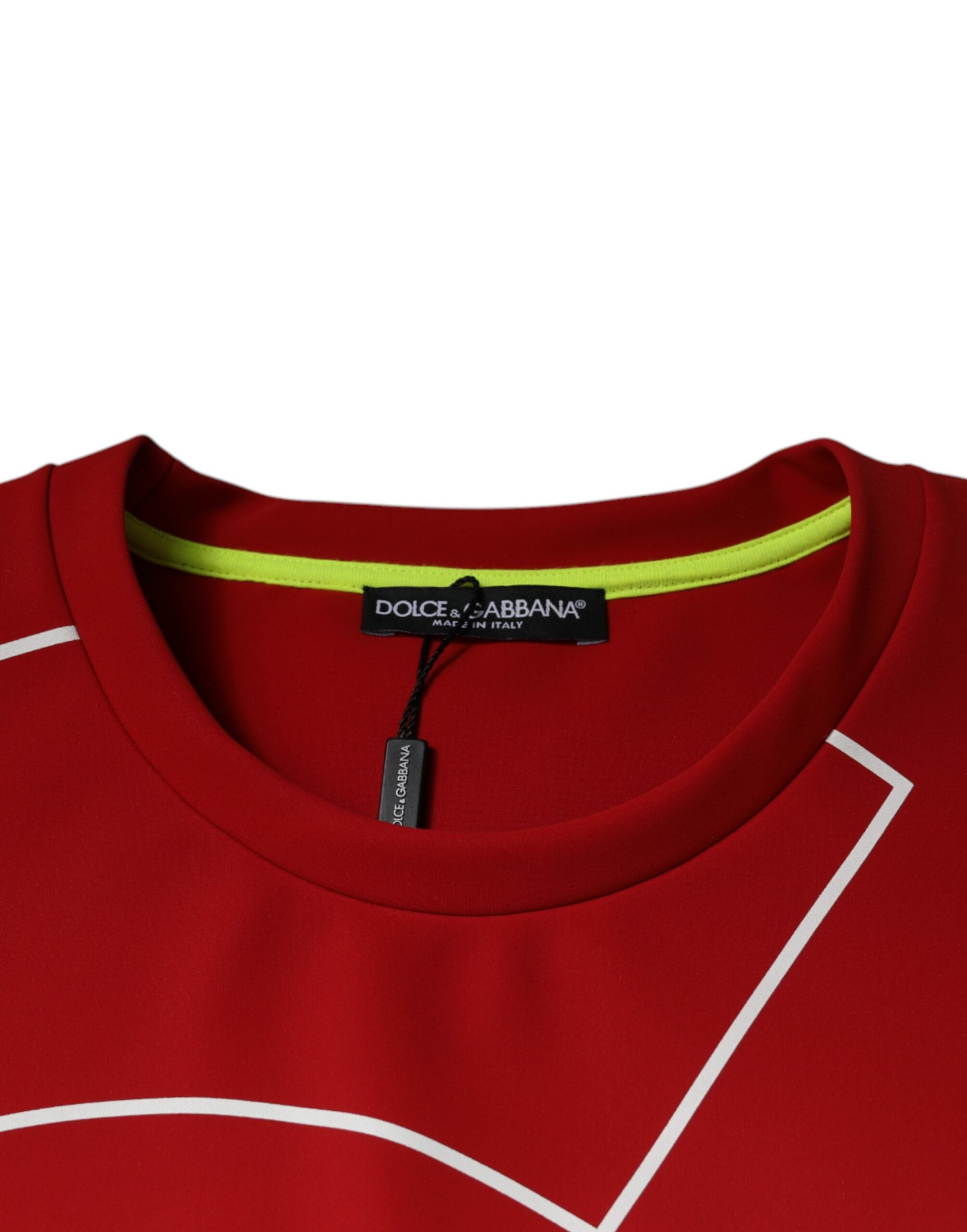 Dolce & Gabbana Men's Multicolor Logo Cotton Crew Neck T-Shirt