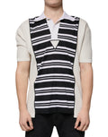 Dolce & Gabbana Multicolor Striped Polo Shirt With Collar