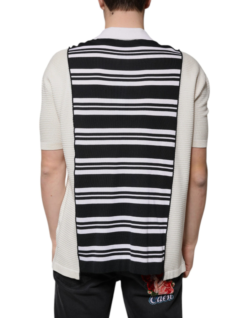 Dolce & Gabbana Multicolor Striped Polo Shirt With Collar