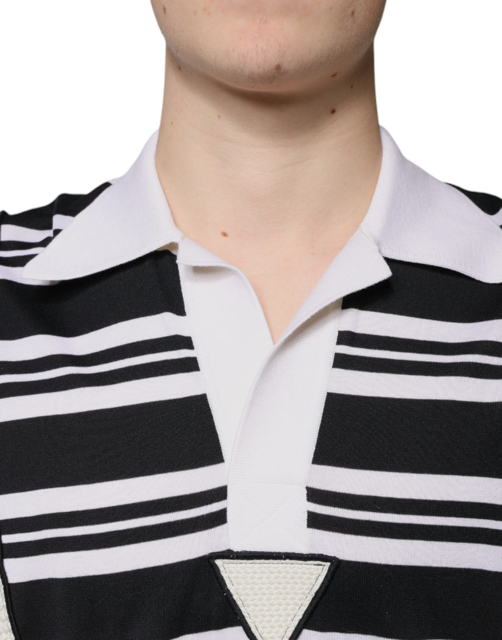 Dolce & Gabbana Multicolor Striped Polo Shirt With Collar