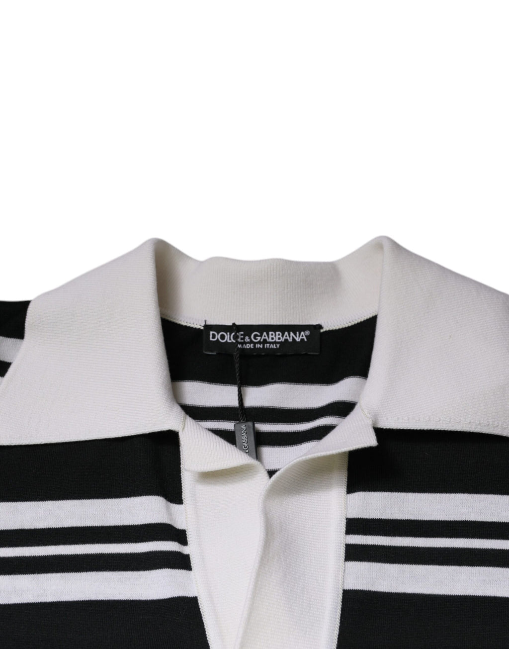 Dolce & Gabbana Multicolor Striped Polo Shirt With Collar