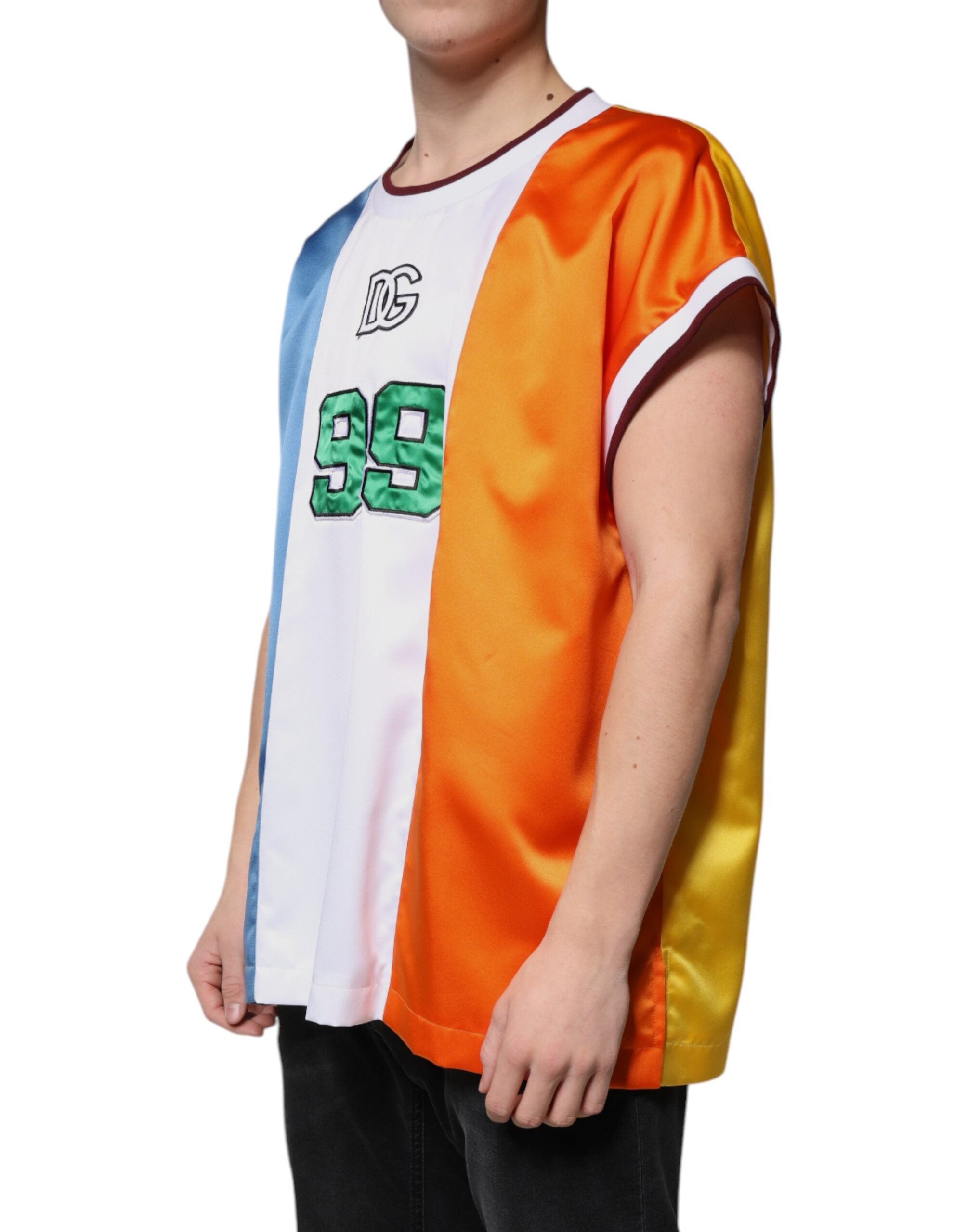 Dolce & Gabbana Multicolor Sleeveless Jersey Tank T-Shirt
