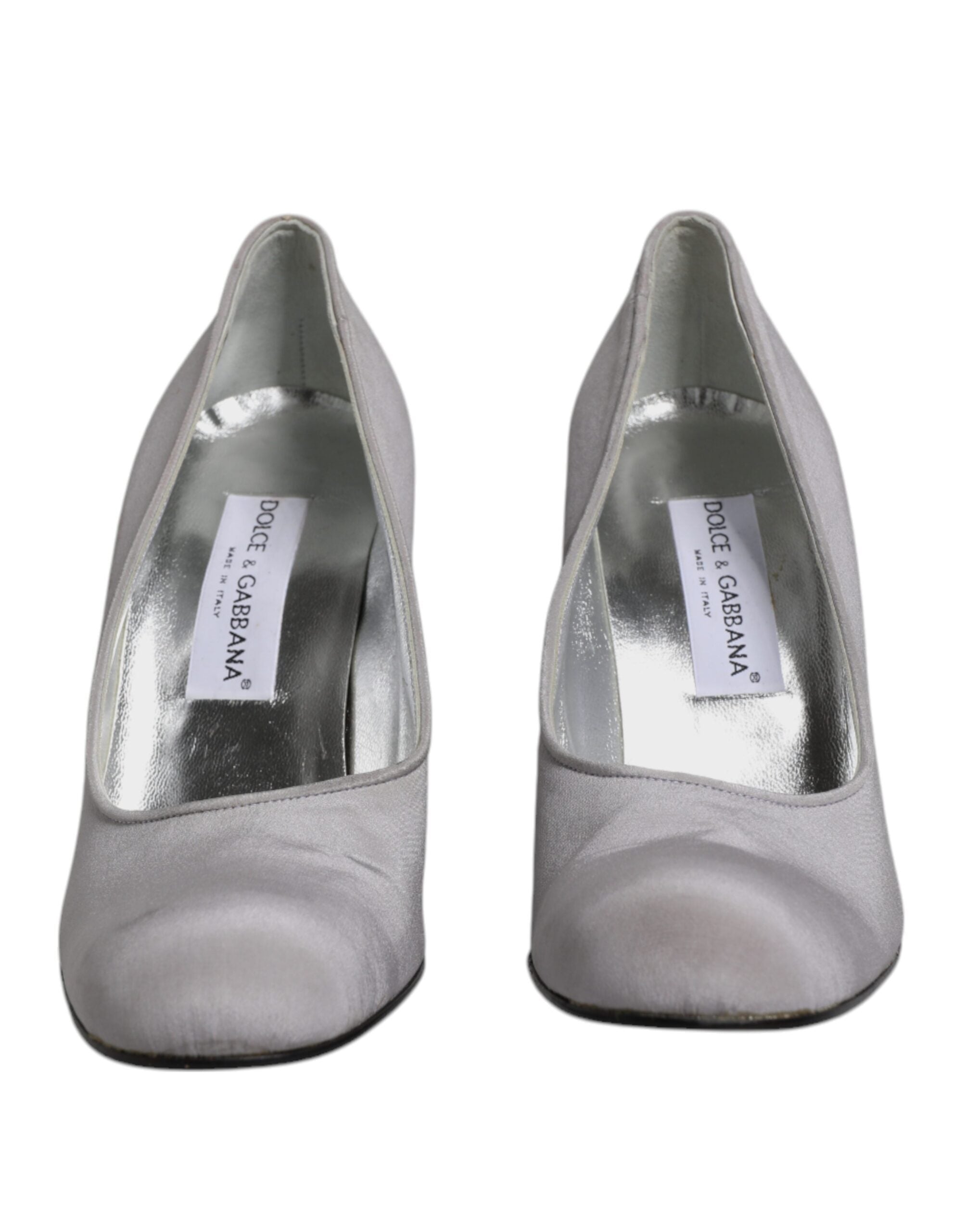 Dolce & Gabbana Grey Suede Leather High Heel Pumps Shoes