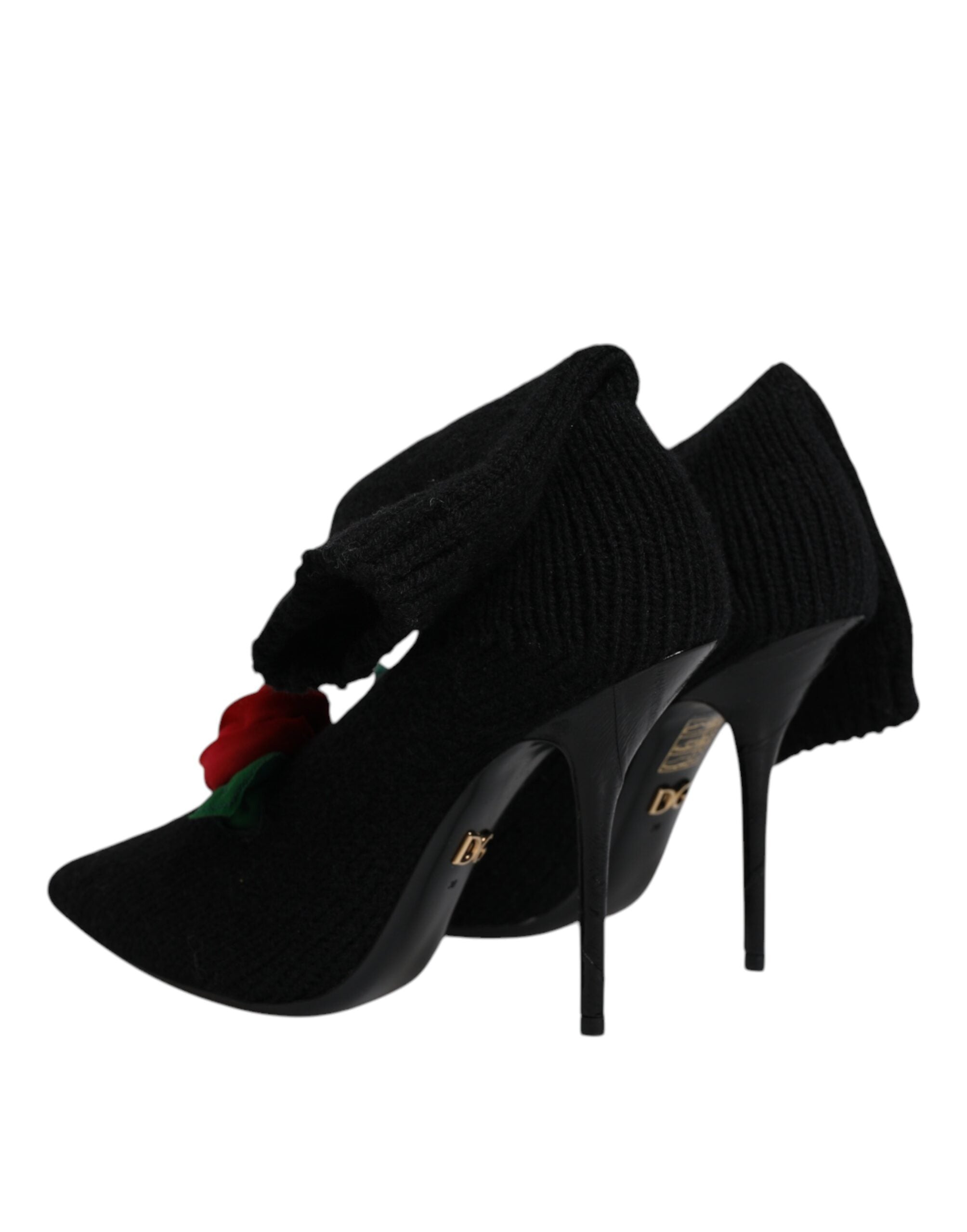Dolce & Gabbana Schwarz Stiletto Heels Mid Calf Stiefel Schuhe