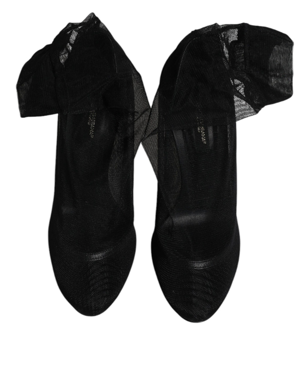 Dolce & Gabbana Schwarz Nylon Mesh Socke Stil Stiefel Schuhe