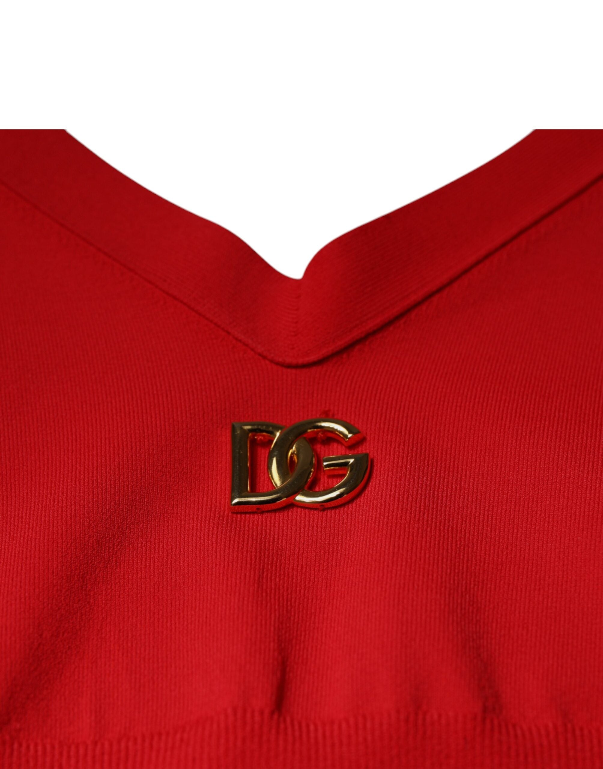 Dolce & Gabbana Red Sleeveless Viscose Camisole Top