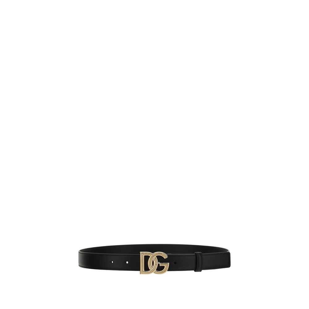 Dolce & Gabbana Schwarzer Regular Gürtel aus Kalbshaut Bos Taurus