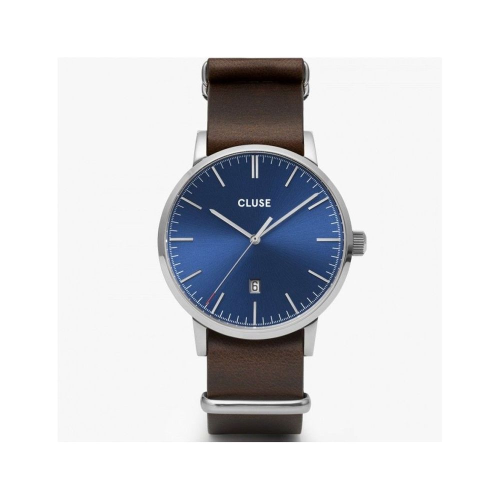 Cluse Braune Leder-Dress-Uhr