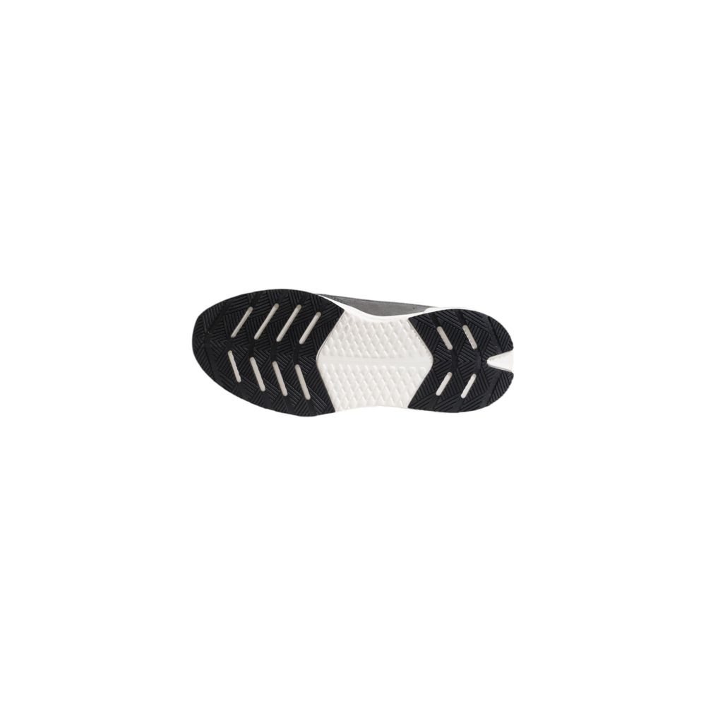 D.A.T.E Grey Fabric Sneakers with Thick Soles