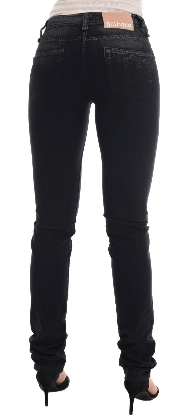 John Galliano Grey Cotton-Stretch Regular Fit Jeans