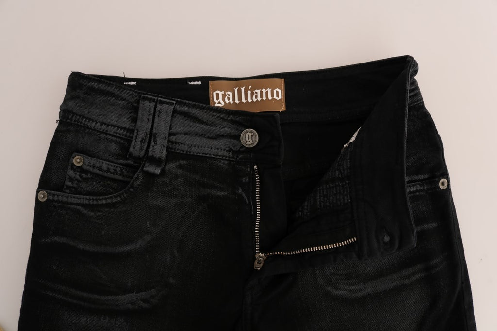John Galliano Grey Cotton-Stretch Regular Fit Jeans