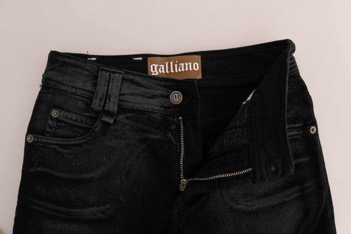 John Galliano Grey Cotton-Stretch Regular Fit Jeans