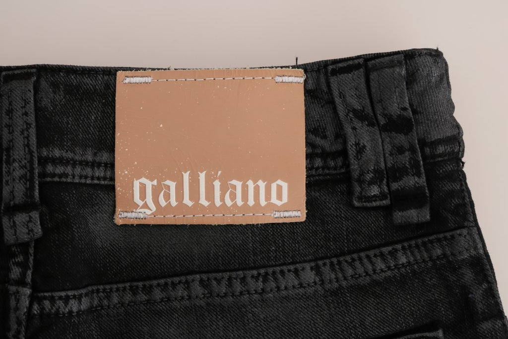 John Galliano Grey Cotton-Stretch Regular Fit Jeans