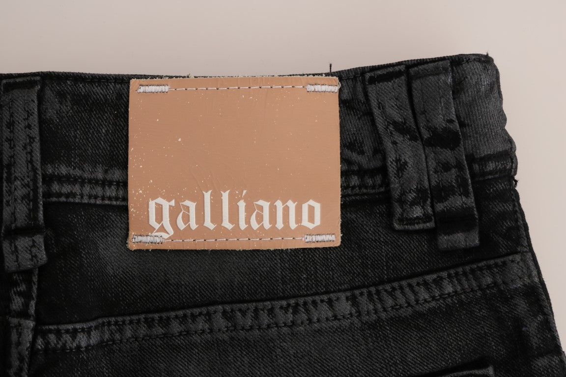 John Galliano Grey Cotton-Stretch Regular Fit Jeans