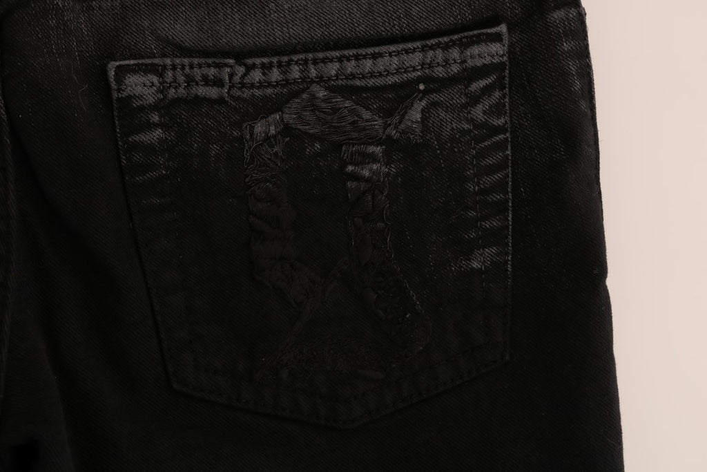 John Galliano Grey Cotton-Stretch Regular Fit Jeans