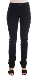 John Galliano Schwarze Baumwoll-Denim Stretch Jeans Regular Fit