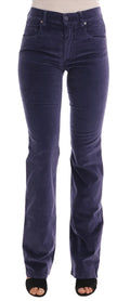 Ermanno Scervino Lilac Cord Stretch Bootcut Trousers