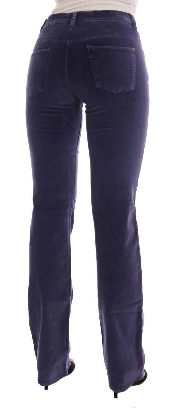 Ermanno Scervino Lilac Cord Stretch Bootcut Trousers