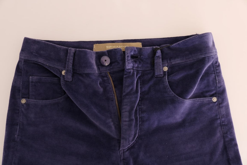 Ermanno Scervino Lilac Cord Stretch Bootcut Trousers