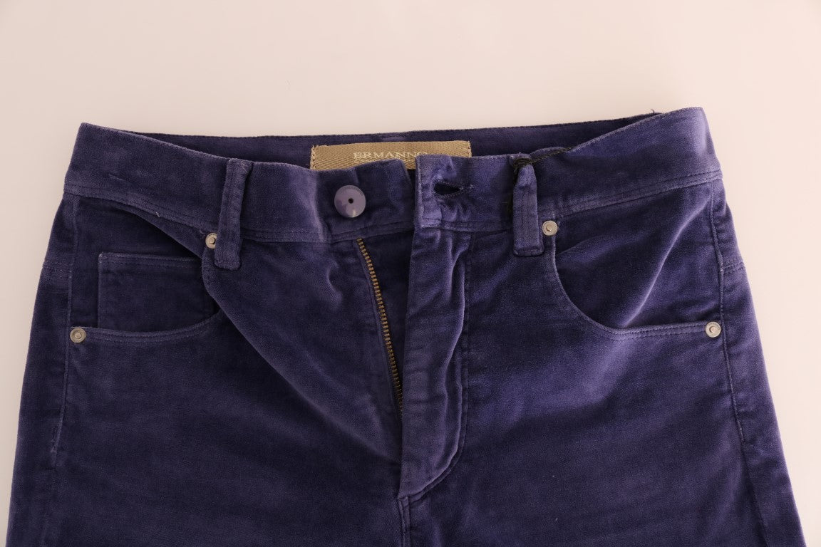 Ermanno Scervino Lilac Cord Stretch Bootcut Trousers
