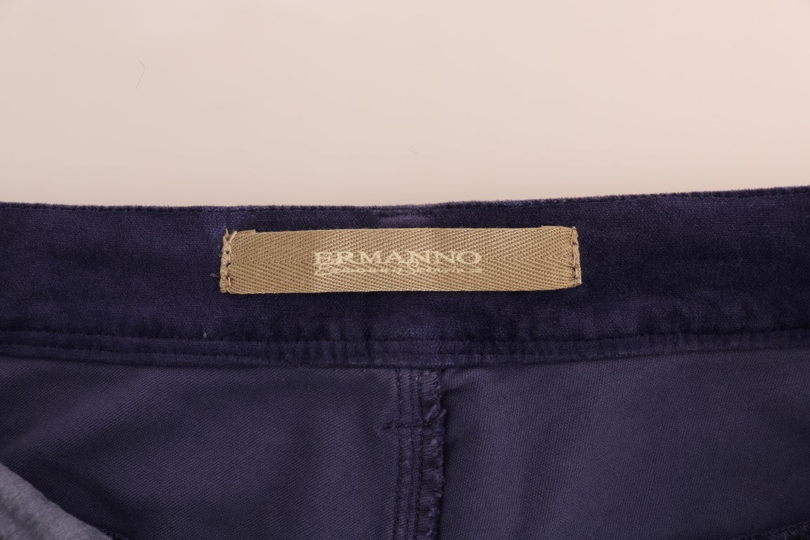 Ermanno Scervino Lilac Cord Stretch Bootcut Trousers