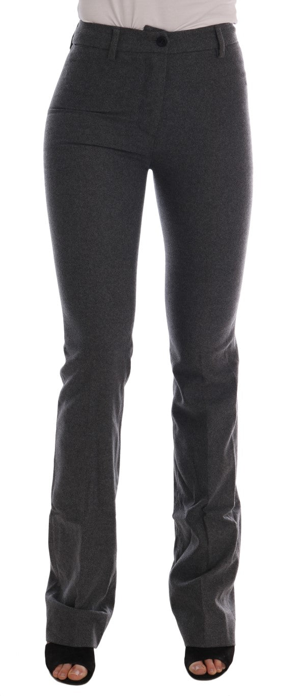 Ermanno Scervino Graue Stretch-Hose aus Wolle