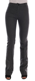 Ermanno Scervino Graue Stretch-Hose aus Wolle