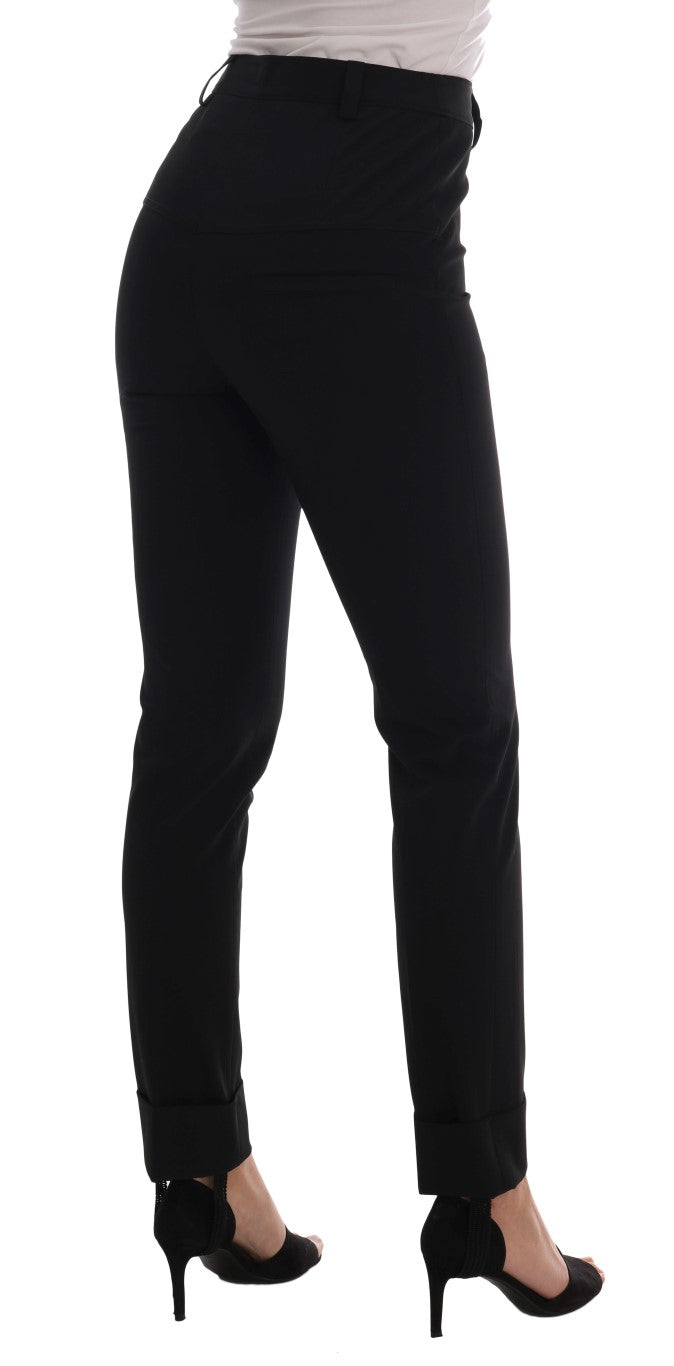 Ermanno Scervino Black Stretch Leggings Trousers
