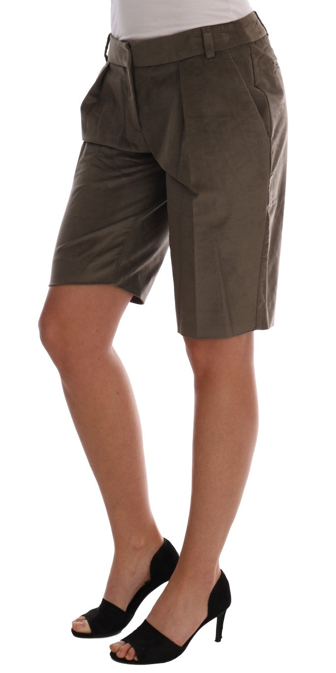 Ermanno Scervino Bermudashorts aus braunem Samt
