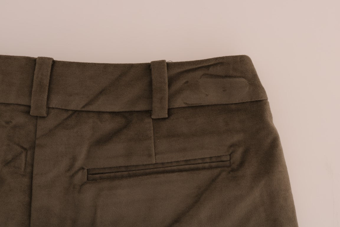 Ermanno Scervino Bermudashorts aus braunem Samt