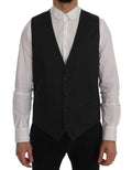 Dolce & Gabbana Grey STAFF Cotton Silk Vest