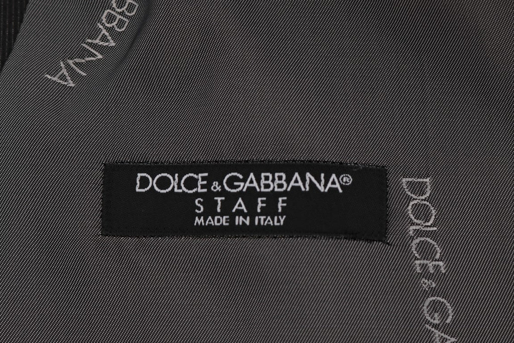 Dolce & Gabbana Grey STAFF Cotton Silk Vest