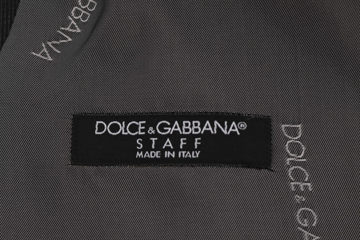 Dolce & Gabbana Grey STAFF Cotton Silk Vest