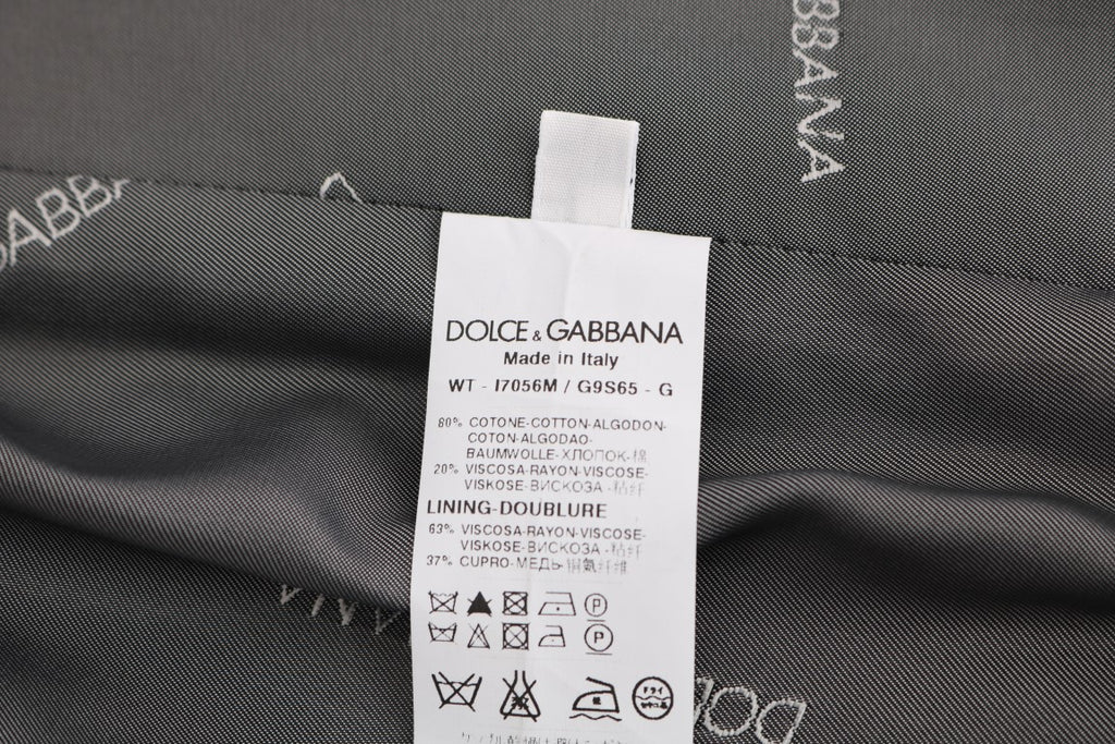 Dolce & Gabbana Grey STAFF Cotton Silk Vest