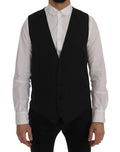 Dolce & Gabbana Graue Stretchweste aus Wolle