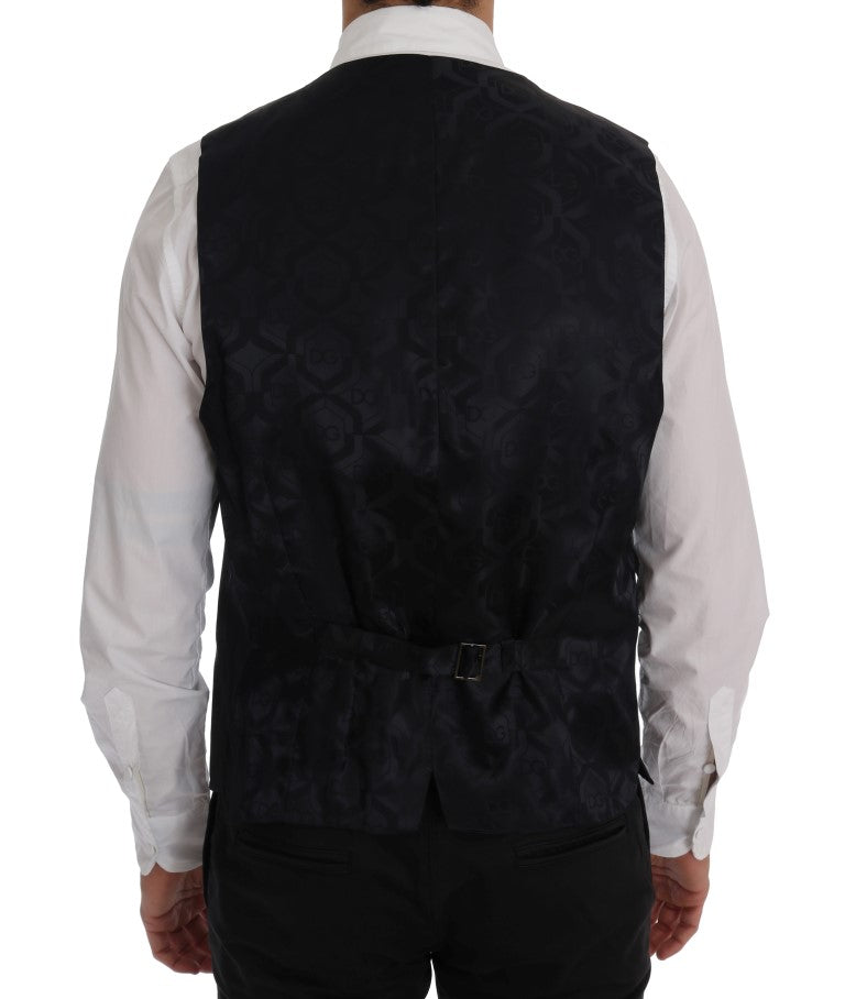 Dolce & Gabbana Graue Stretchweste aus Wolle