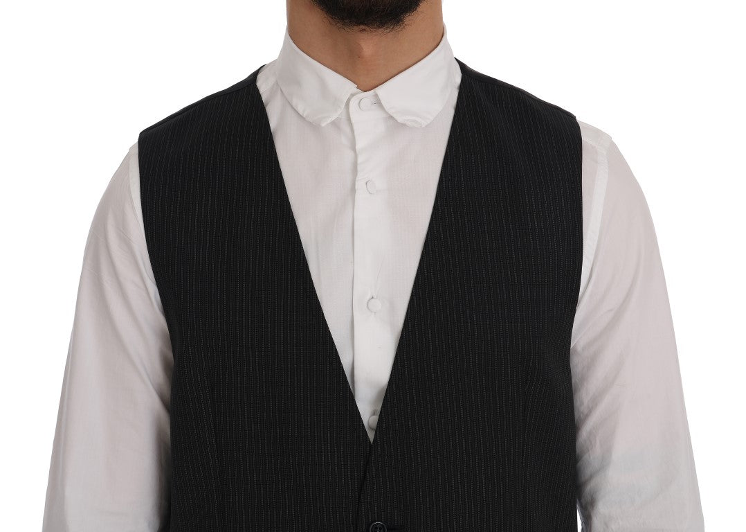 Dolce & Gabbana Graue Stretchweste aus Wolle