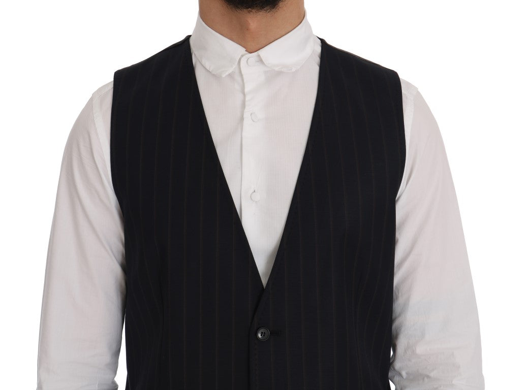 Dolce & Gabbana Blue Wool-Blend Vest