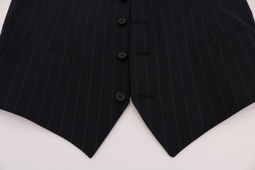 Dolce & Gabbana Blue Wool-Blend Vest