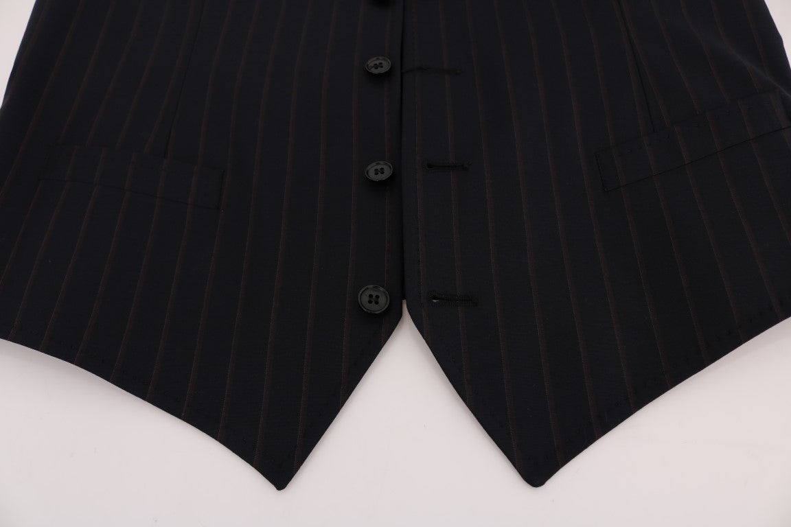 Dolce & Gabbana Blue Wool-Blend Vest