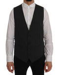Dolce & Gabbana Graue Stretchweste aus Wolle