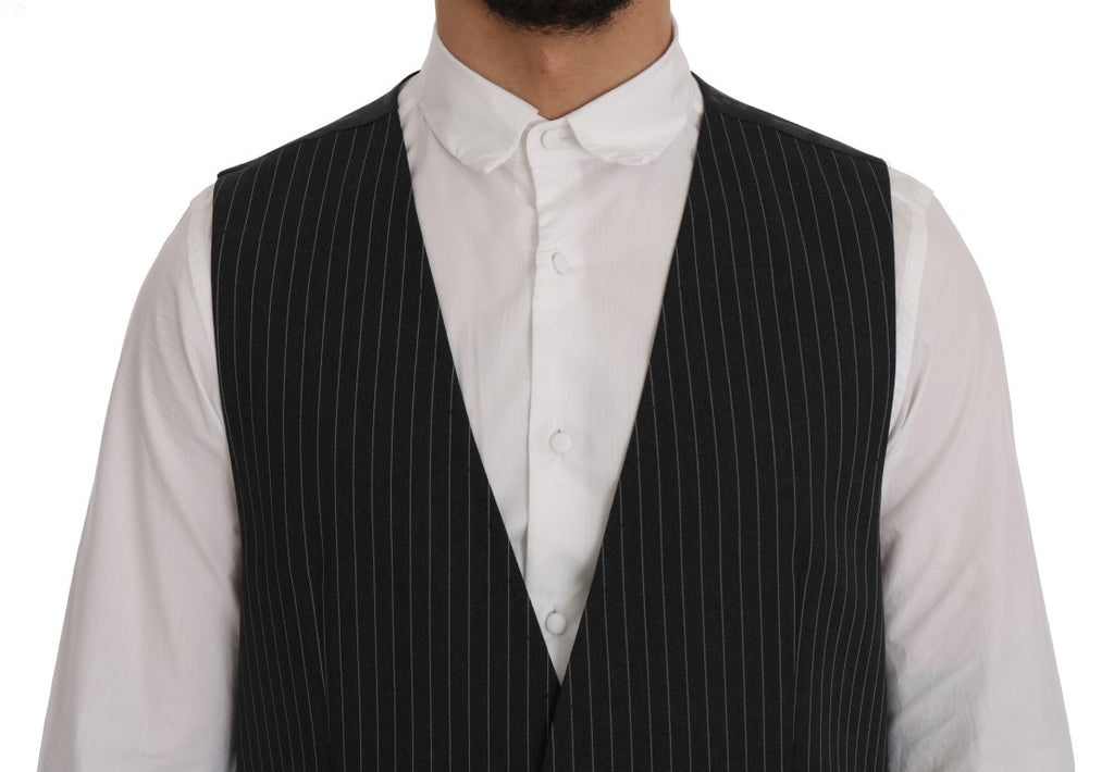 Dolce & Gabbana Graue Stretchweste aus Wolle