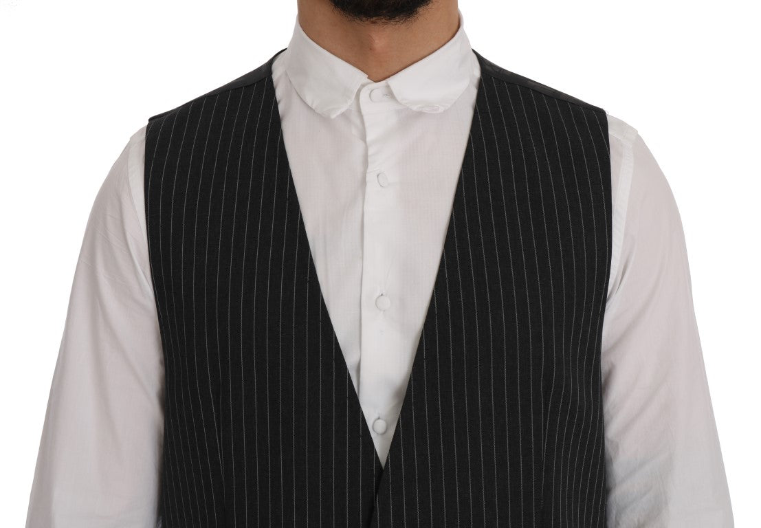 Dolce & Gabbana Graue Stretchweste aus Wolle