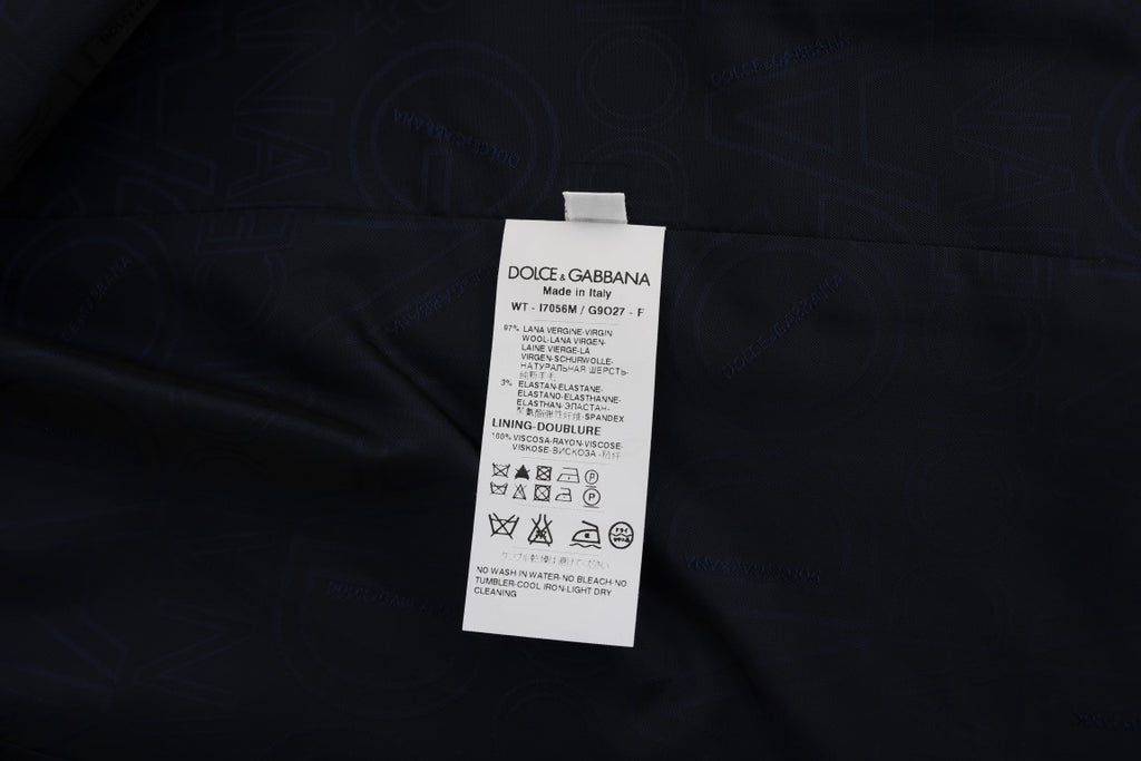 Dolce & Gabbana Blue STAFF Wool-Stretch Vest