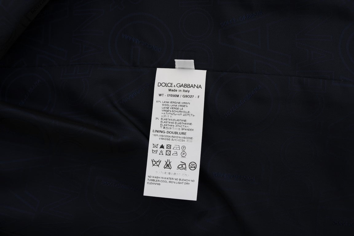 Dolce & Gabbana Blue STAFF Wool-Stretch Vest