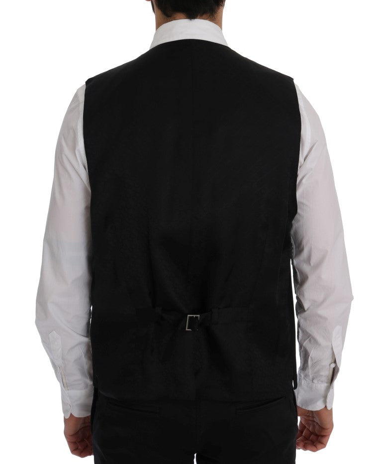 Dolce & Gabbana Black STAFF Wool-Stretch Waistcoat