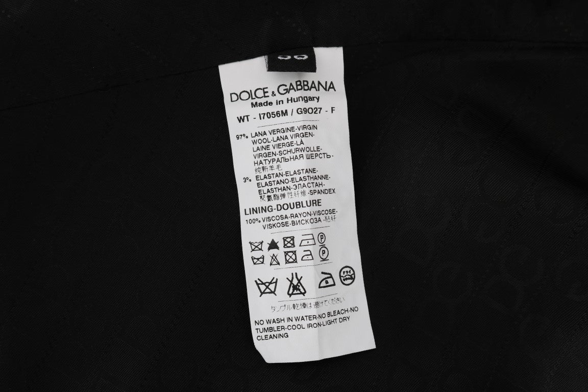 Dolce & Gabbana Black STAFF Wool-Stretch Waistcoat