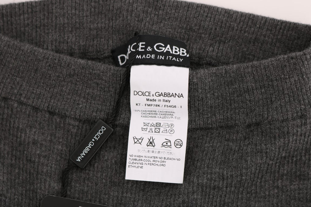 Dolce & Gabbana Grey Cashmere-Stretch Tights